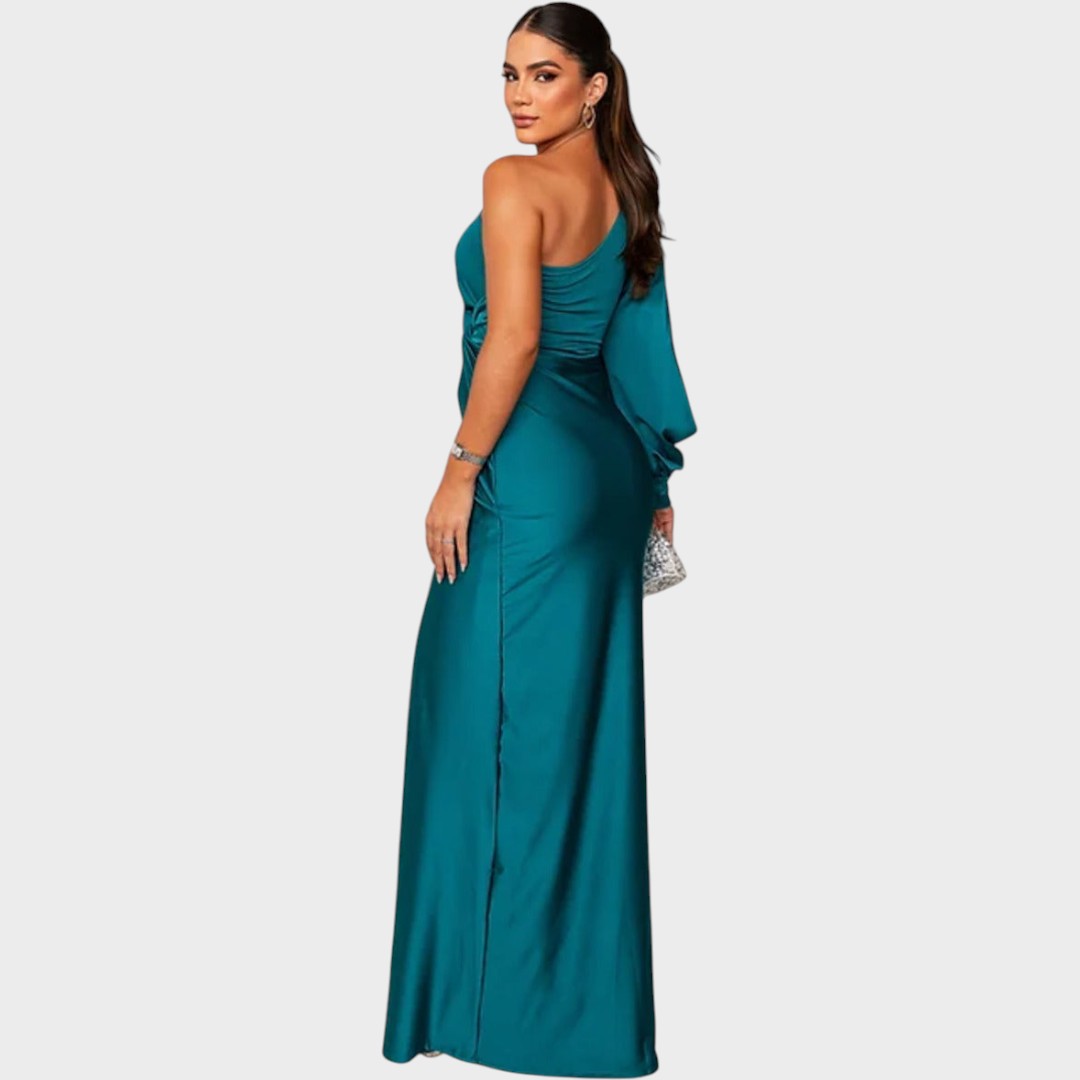 Marica – Elegantna duga haljina na jedno rame