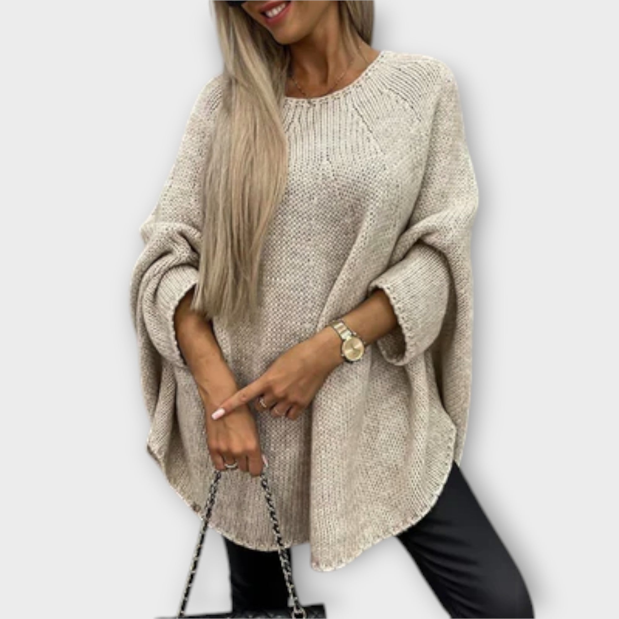 Izabel - Elegantni ženski pulover s okruglim izrezom