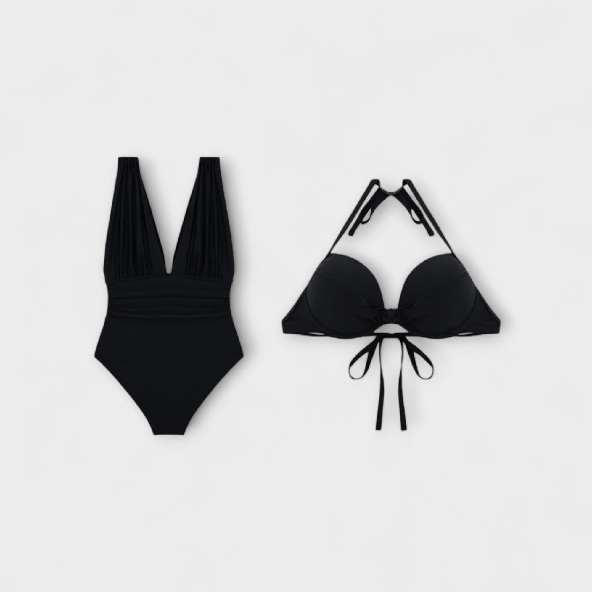 Kristijana - Modelirajući Kupaći Kostim s Dubokim Izrezom i Reguliranim Naramenicama