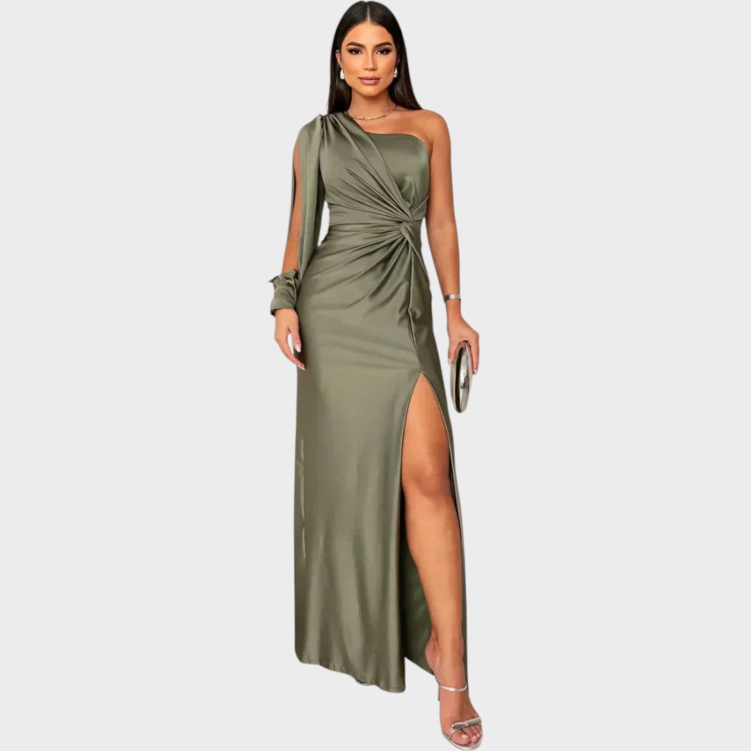 Marica – Elegantna duga haljina na jedno rame