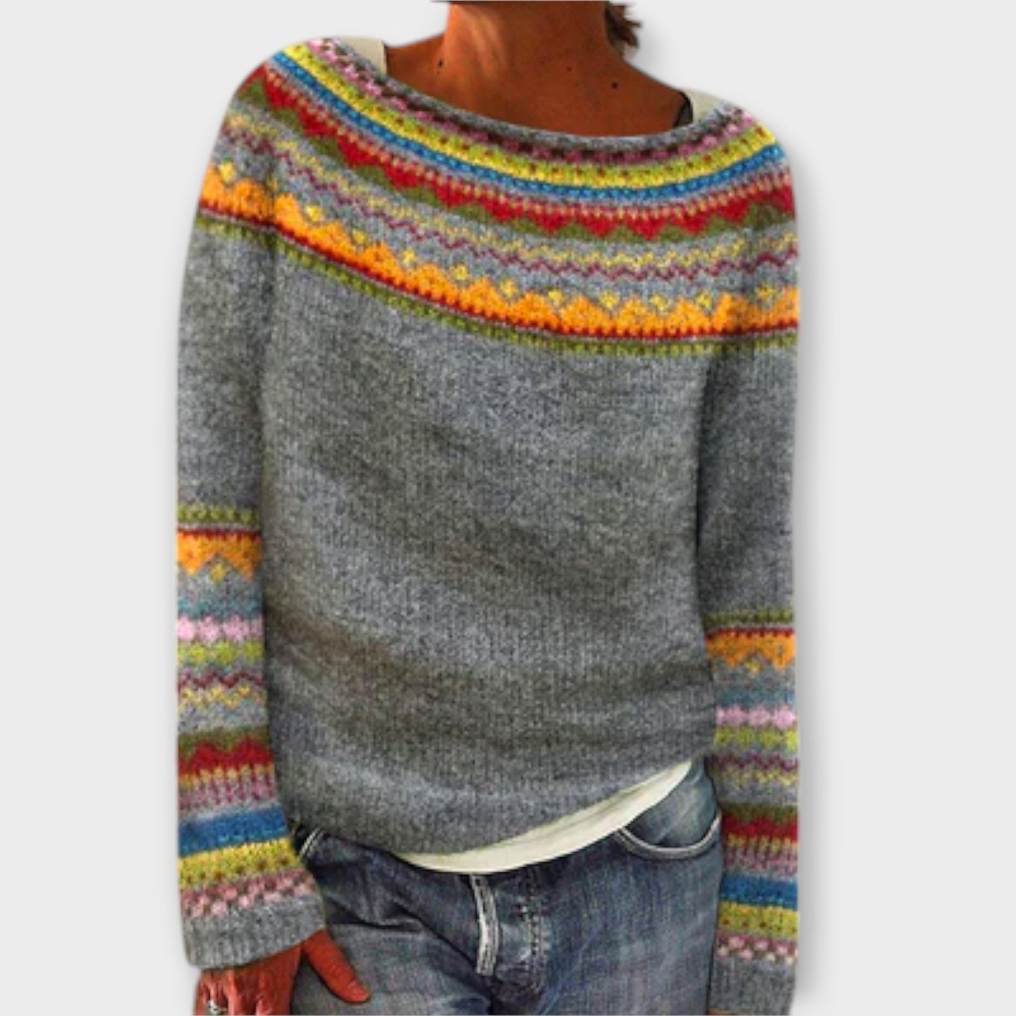 Suzu - Vintage pleteni pulover za žene