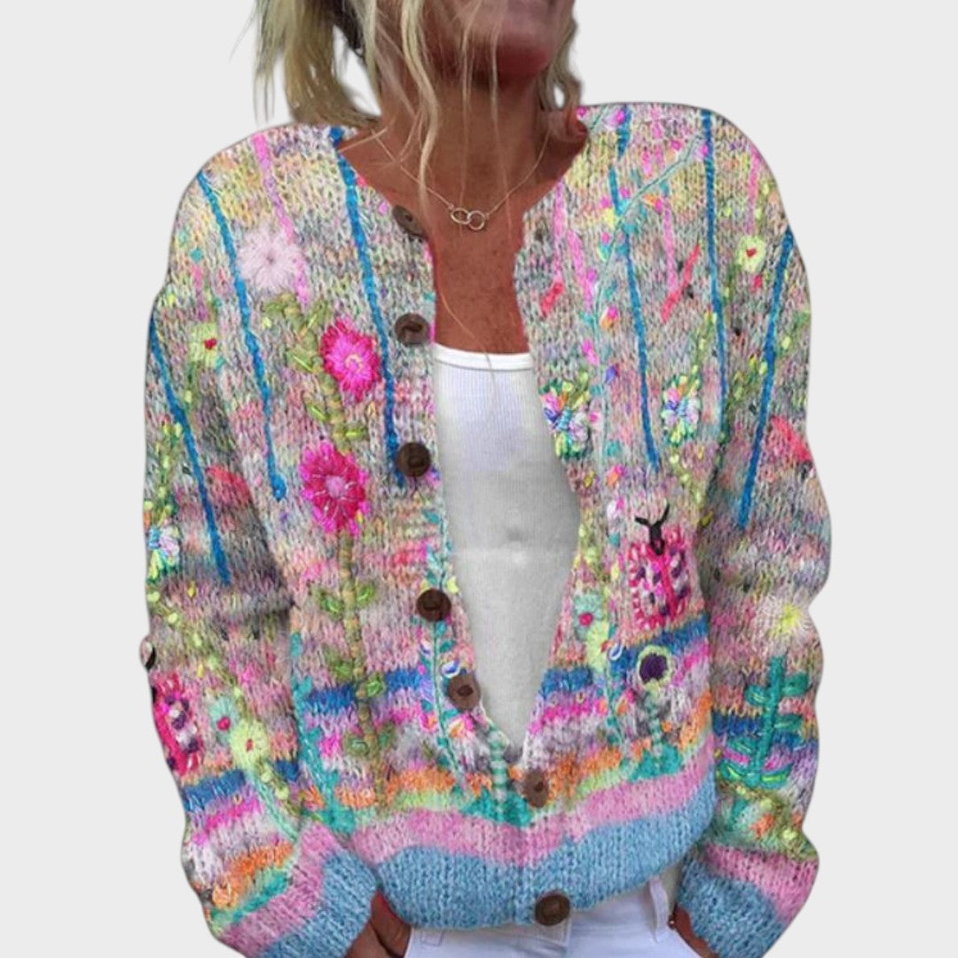 Katarina - Cardigan s cvjetnim uzorkom za jesen