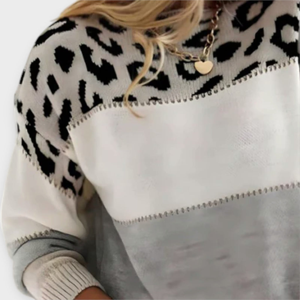 Cheyenne - Udoban pulover s leopard uzorkom