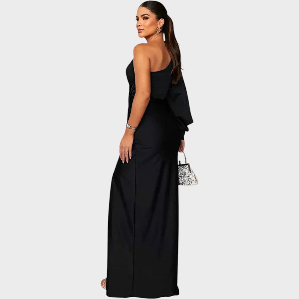 Marica – Elegantna duga haljina na jedno rame